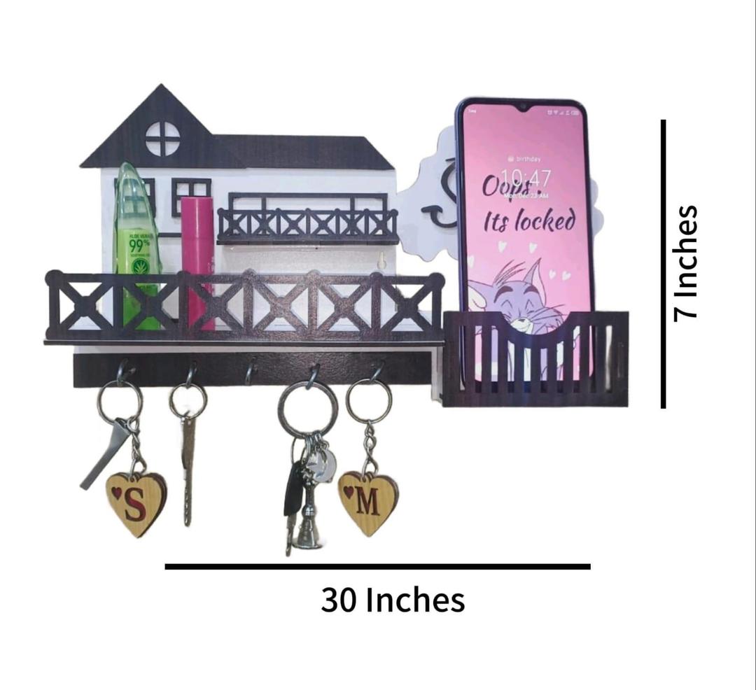 3D Wooden Key Holder Sweet Home Design