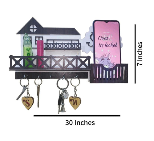 3D Wooden Key Holder Sweet Home Design