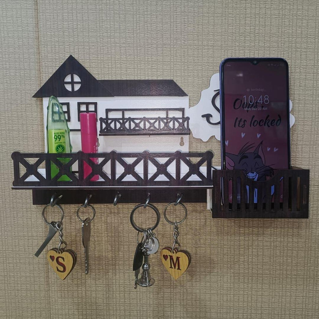 3D Wooden Key Holder Sweet Home Design