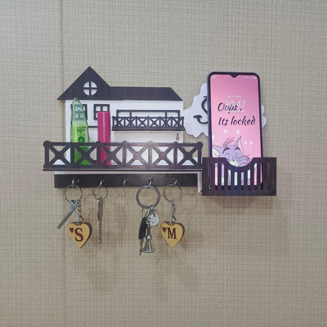 3D Wooden Key Holder Sweet Home Design