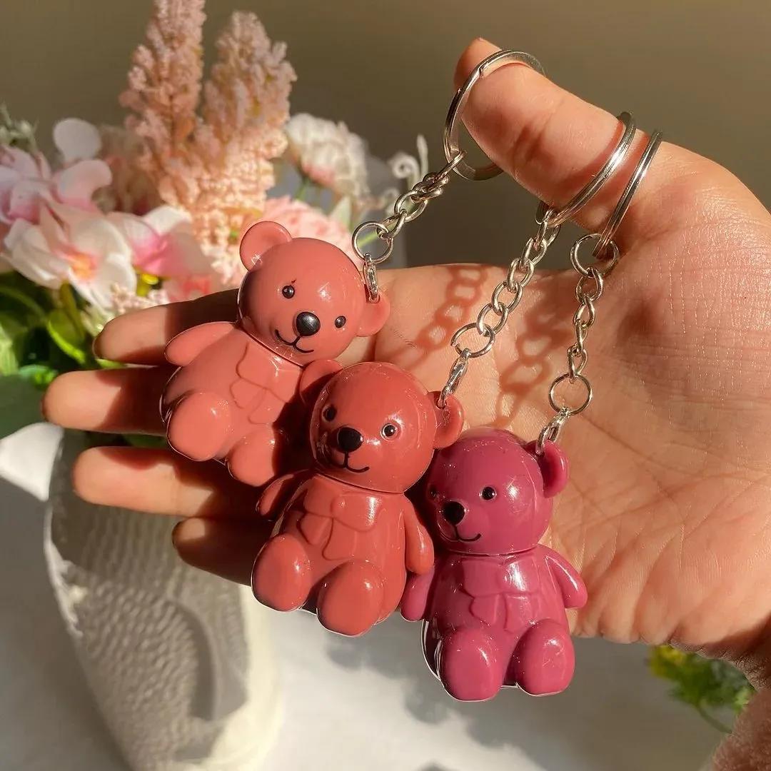 Bear Keychain Lip Gloss - 6 Pack Nude Shades