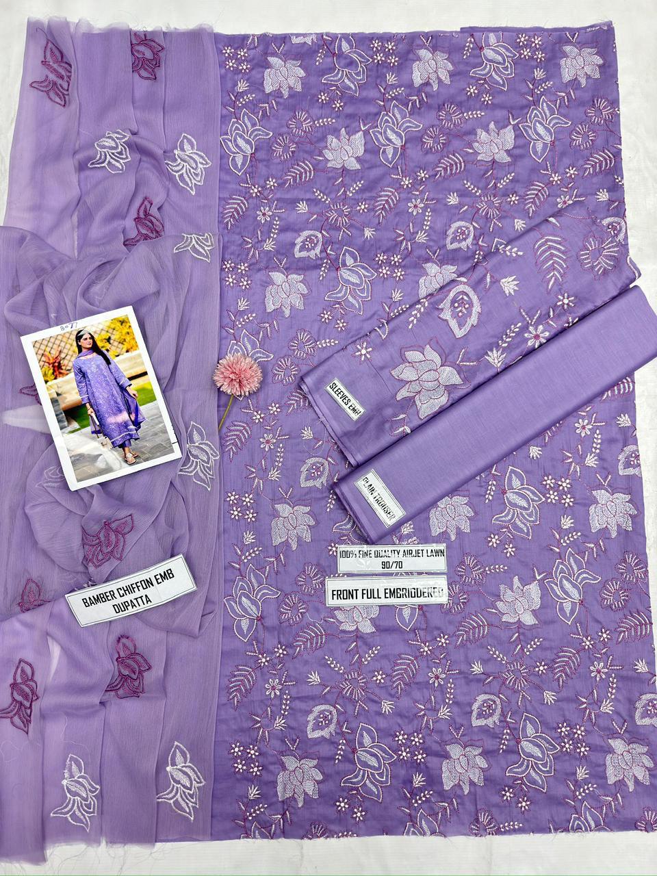 ```ALLHAMDULILLAH SUMMER COLLECTION ```               🍂*_BAREEZE 8077_*🍂   Summer Hit Codes Stuff: Best Quality Airjet Lawn 90/70