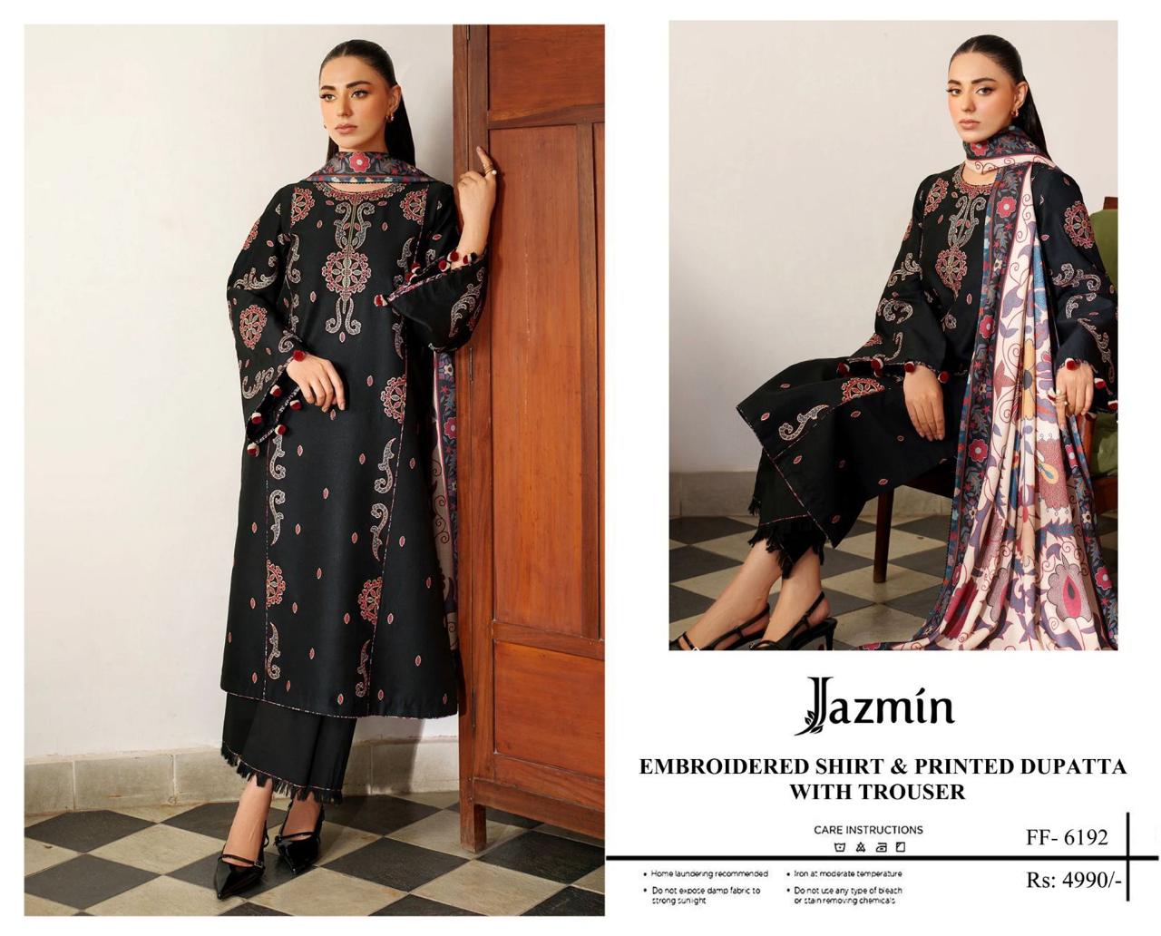 JAZMIN 6192 Stuff: Best Quality Pure Airjet lawn 90/70 Guaranteed   