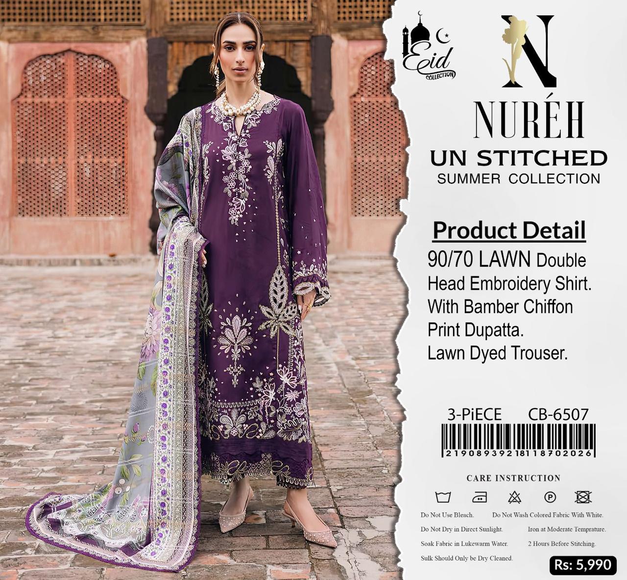 SUMMER COLLECTION            🍂_Nureh 6507_🍂  Summer Hit Codes Stuff: Best Quality Airjet Lawn 90/70