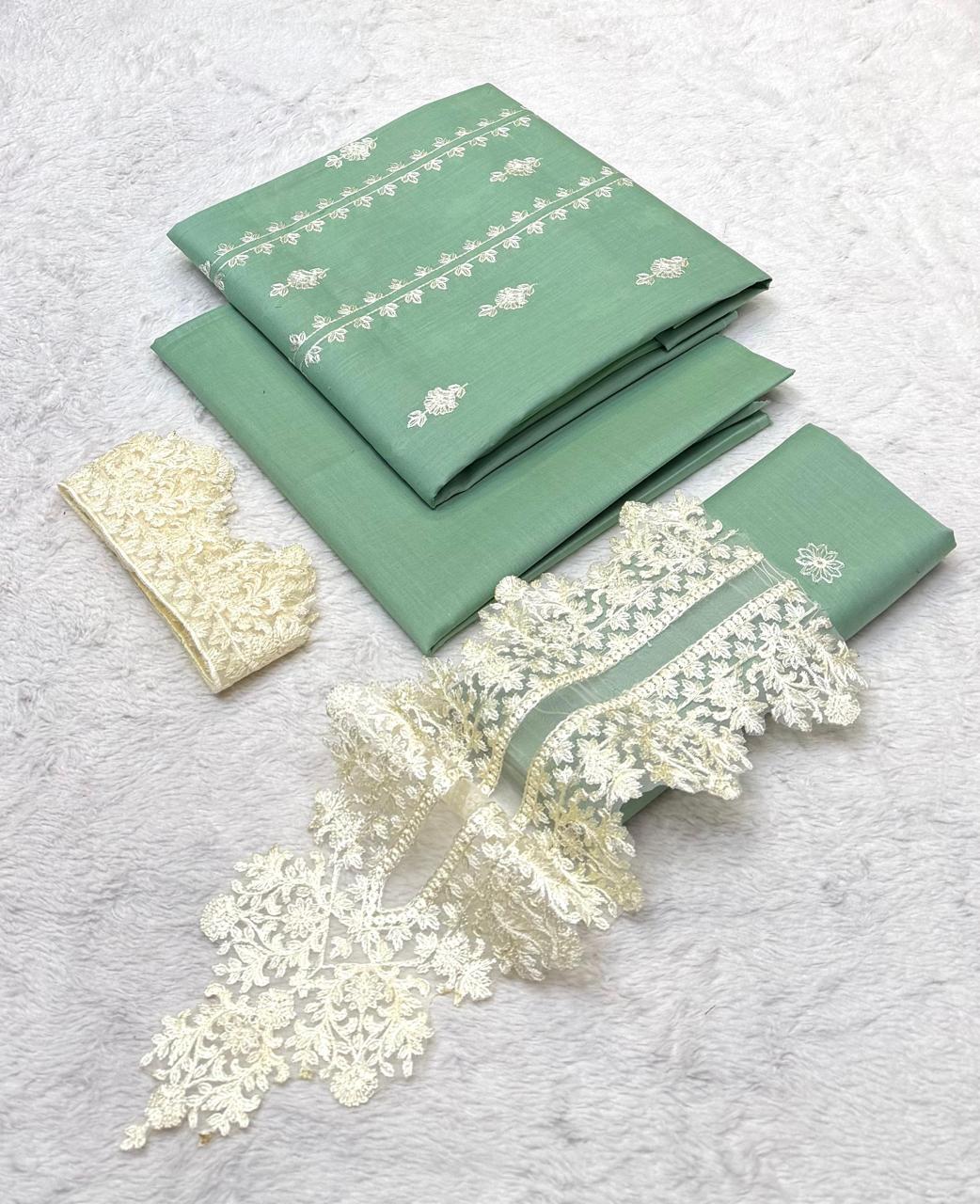 Bareeza 2pc  Fancy  Embroidery Lawn