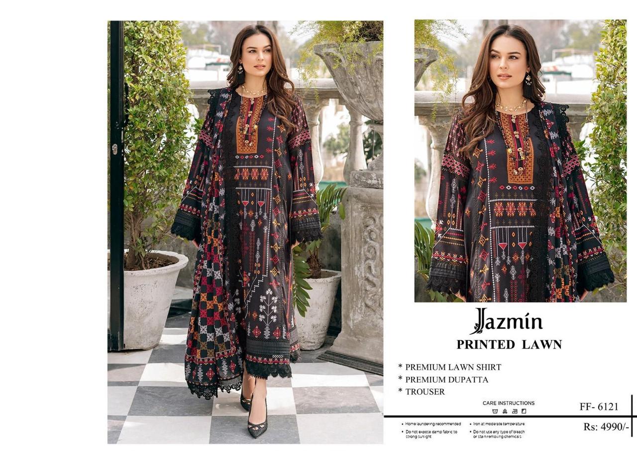 Jazmin 6121 Stuff: Best Quality Pure Airjet lawn 90/70