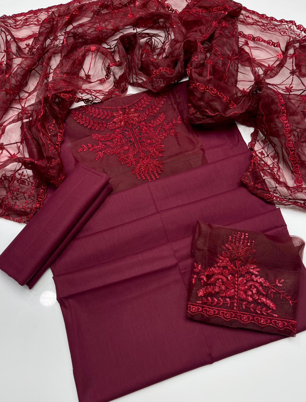 Baroque Cotton Organza Collection Design Code: D291 / D292