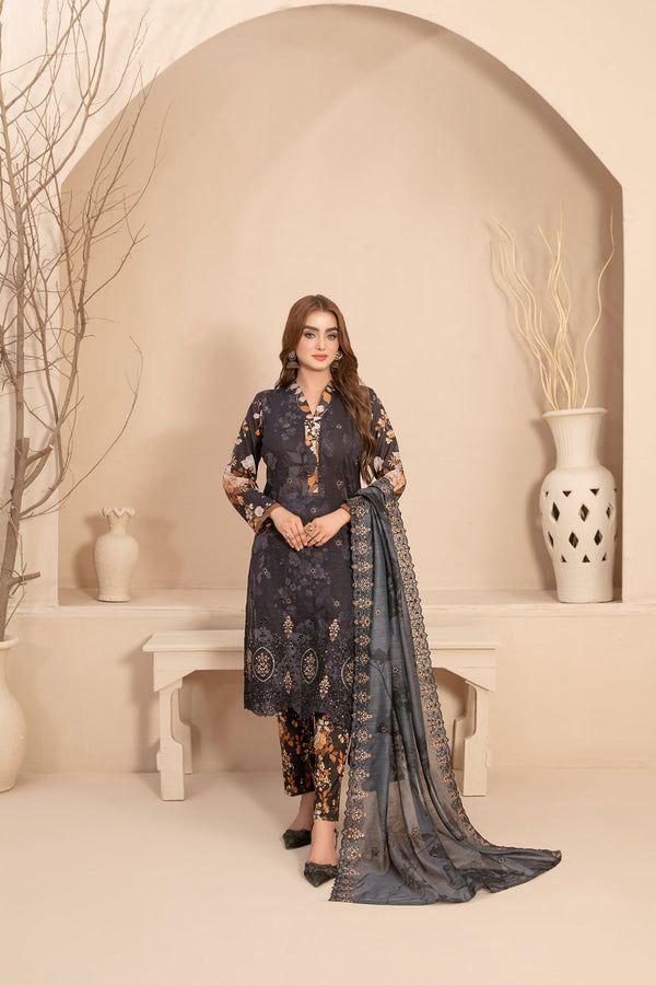 BEST SUMMER SALE BRAND TAWAKKAL Unstitch Replica  FABRIC LAWN Suit With BANA DORA DUPATTA