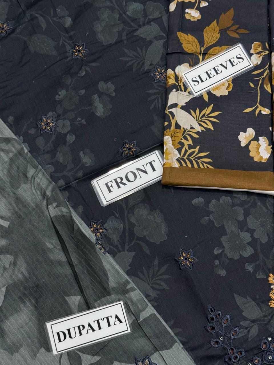 BEST SUMMER SALE BRAND TAWAKKAL Unstitch Replica  FABRIC LAWN Suit With BANA DORA DUPATTA