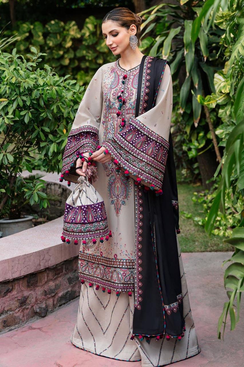 ALLHAMDULILLAH SUMMER COLLECTION  *JAZMIN 2643 * Stuff: Best Quality Pure Airjet lawn 90/88 guaranteed