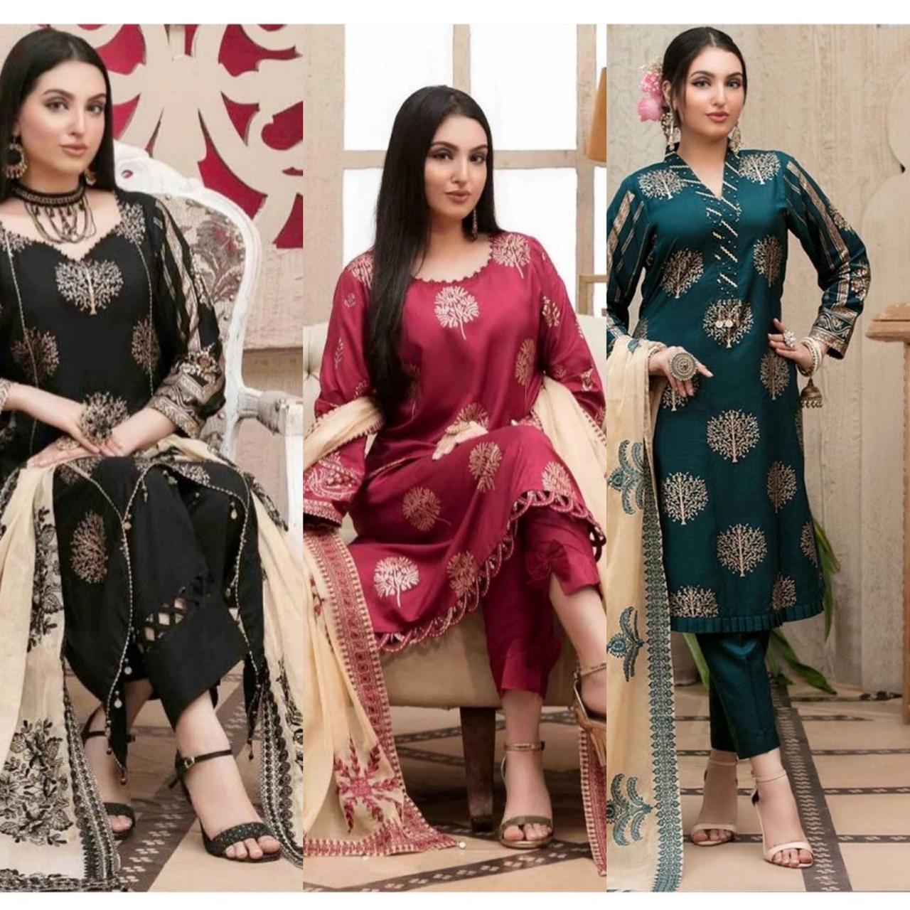 ALLHAMDULILLAH BEST SUMMER SALE COLLECTION TAWAKAL 6158 Stuff: Best Quality Pure Airjet lawn 90/70 guaranteed