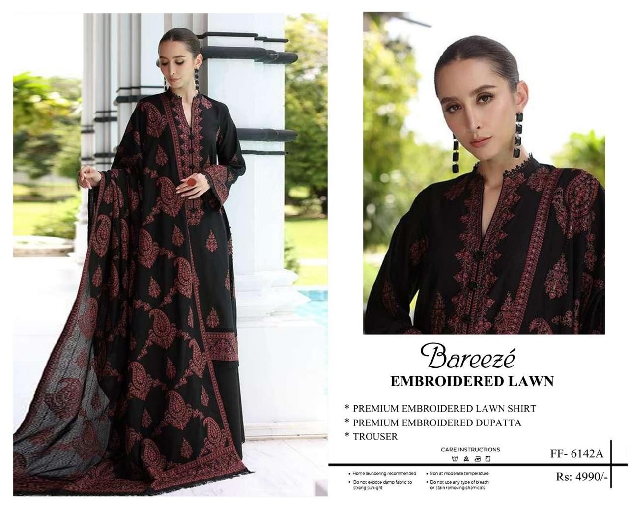 ALLHAMDULILLAH SUMMER COLLECTION 🍂BAREEZE 6142🍂 Summer Hit Codes Stuff: Best Quality Airjet Lawn 90/70