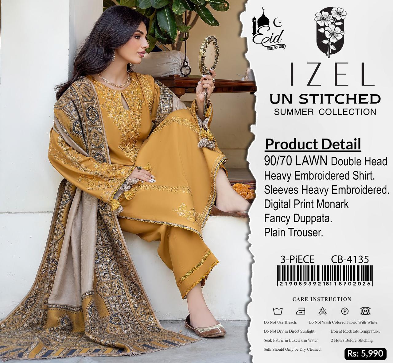 ALLHAMDULILLAH SUMMER COLLECTION 🍂IZEL 4135🍂  Summer Hit Codes Stuff: Best Quality Airjet Lawn