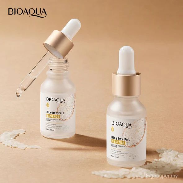 BIOAQUA Hyaluronic Acid and Rice Pulp Serum Hydrating and Brightening Essence 15ml